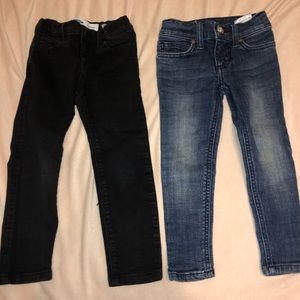 2 pair of girls jeans